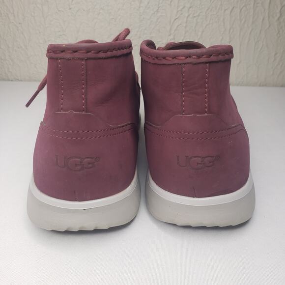 UGG Hendrickson Mens 12 US Chukka Boots Leather Wine Ankle Boots Lace-Up 1013990 main image 8